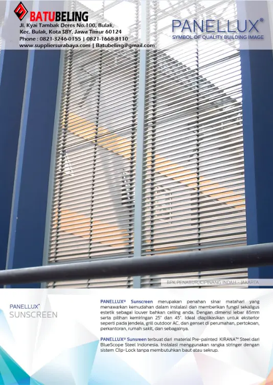 PANELLUX Metal Sunscreen